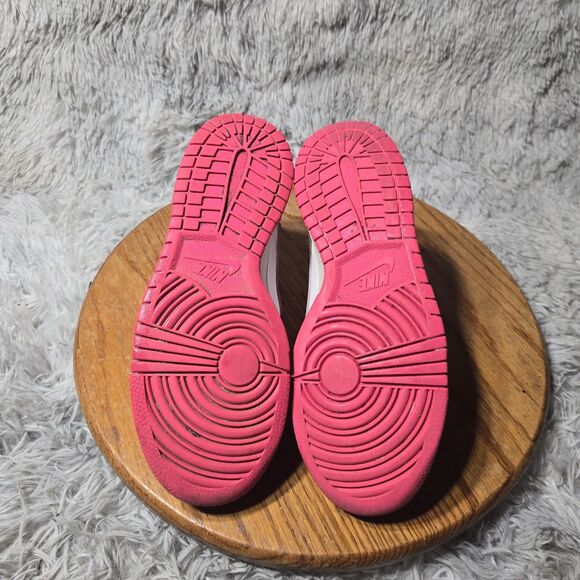 Nike Dunk Low GS Youth Size 5Y Retro Cute Pink/White Laser Fuschia FB9109-102 - Picture 6 of 8